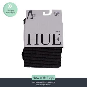 HUE Shimmer Accent Tights – Size M/L (Black)